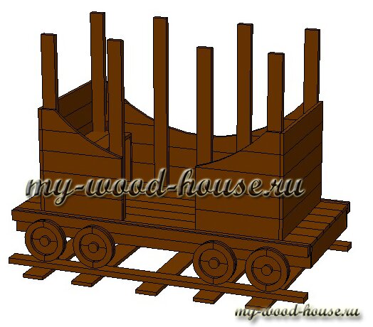 чертежи вагонов для детской площадки паровоз